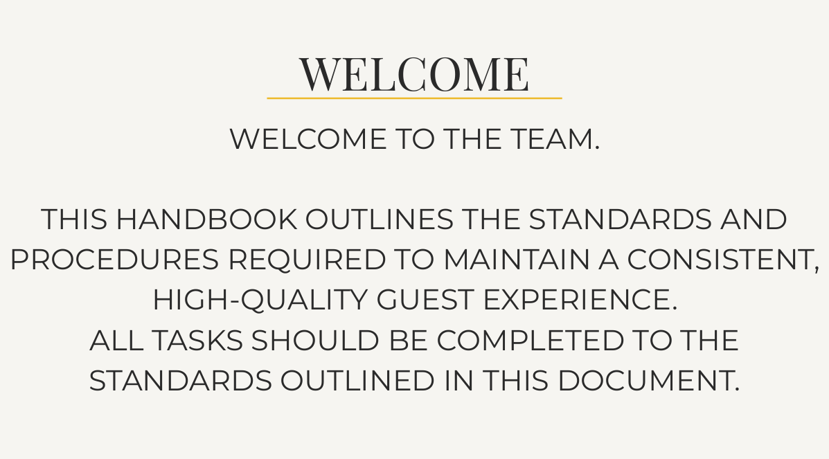 Staff handbook preview